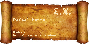Rafael Márta névjegykártya